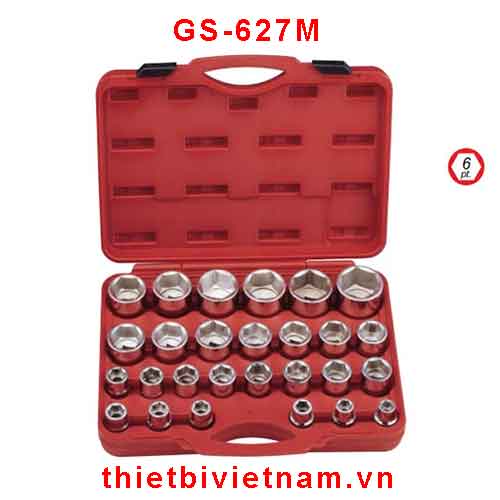 BỘ KHẨU 3/4 INCH 27 CHIẾC HỆ MÉT HÃNG GENIUS MODEL GS-627M