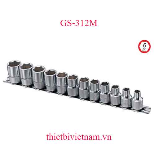 BỘ KHẨU 3/8 INCH 12 CHIẾC HỆ MÉT GENIUS MODEL GS-312M