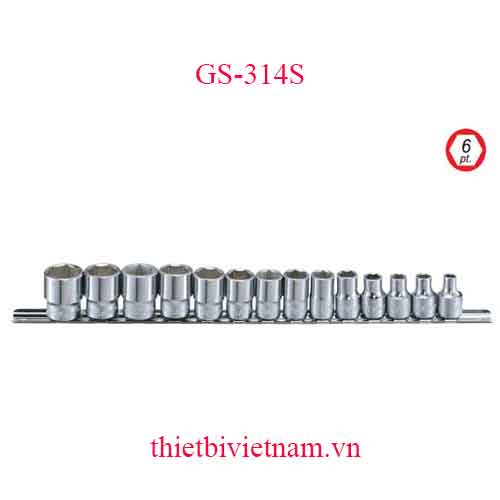 BỘ KHẨU 3/8 INCH 14 CHIẾC HỆ INCH GENIUS MODEL GS-314S