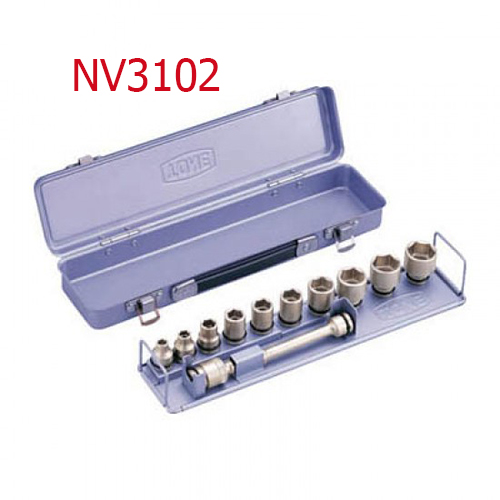 Bộ khẩu cho súng 3/8'', 12 chi tiết