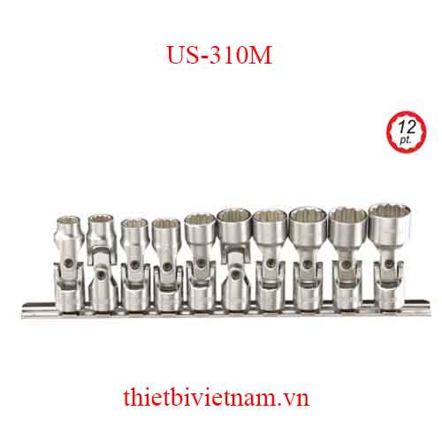 BỘ KHẨU ĐẦU LĂC LÉO 3/8 INCH 10 CHIẾC HỆ MÉT HÃNG GENIUS MODEL US-310M