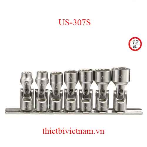 BỘ KHẨU ĐẦU LĂC LÉO 3/8 INCH 7 CHIẾC HỆ INCH HÃNG GENIUS MODEL US-307S