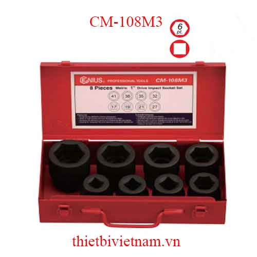 BỘ KHẨU DÙNG CHO SÚNG 1 INCH GỒM 8 CHIẾC HỆ MÉT GENIUS MODEL CM-108M3