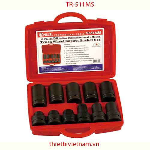 BỘ KHẨU LỖ THEN HOA #5 11 CHIẾC CHUYÊN DÙNG SỬA CHỮA XE Ô TÔ HÃNG GENIUS MODEL TR-511MS