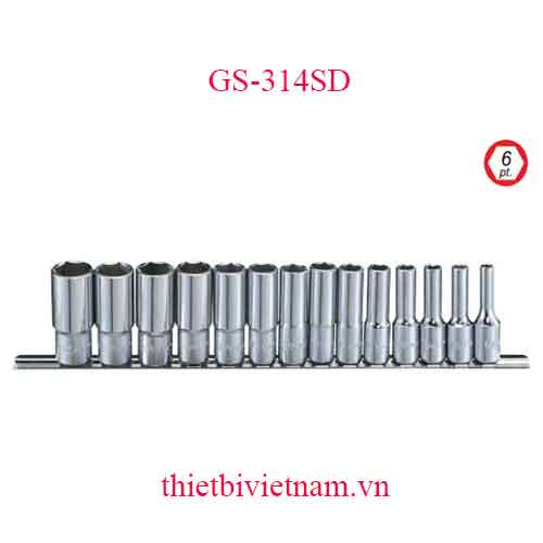 BỘ KHẨU LOẠI DÀI 3/8 INCH 14 CHIẾC HỆ INCH GENIUS MODEL GS-314SD