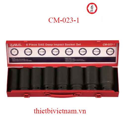 BỘ KHẨU LOẠI DÀI DÙNG CHO SÚNG 3/4 INCH 8 CHIẾC HỆ INCH CM-023-1