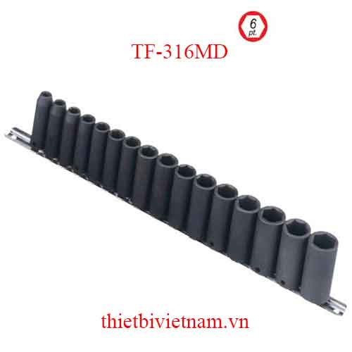 BỘ KHẨU LOẠI DÀI DÙNG CHO SÚNG 3/8 INCH 16 CHIẾC HỆ MÉT TF-316MD