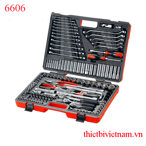 Bộ khẩu tay vặn tổng hợp 150 chi tiết 6606