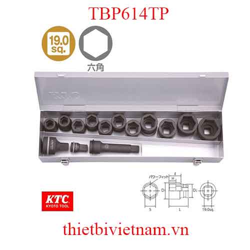 Bộ khẩu tuýp 3/4 inch KTC TBP614TP