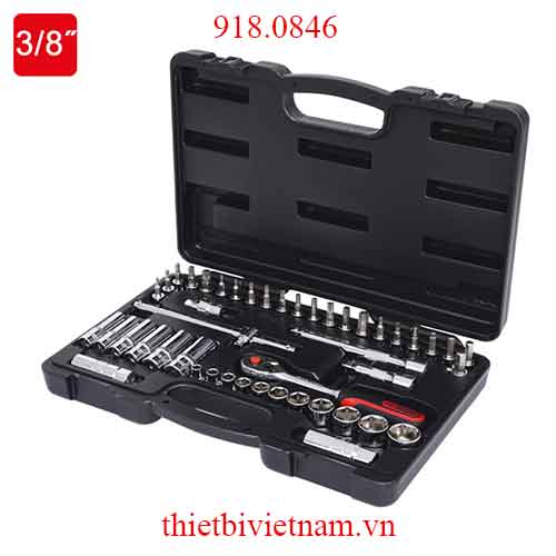Bộ khẩu tuýp tay vặn 3/8 inch 46 chi tiết model 918.0846 KS Tools