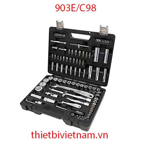 Bộ khẩu và tay vặn 1/4 inch và 1/2 inch 98 chi tiết BETA 903E/C98