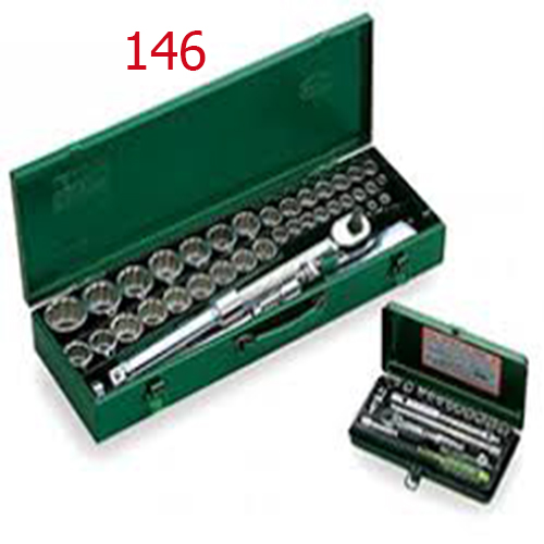 Bộ khẩu và Tay vặn cỡ 1/4'' & 1/2''&3/4'', 65 chi tiết
