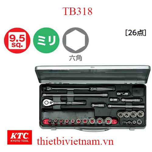 Bộ khẩu vặn ốc KTC TB318