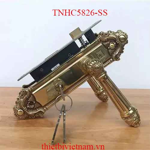 Bộ khóa tay nắm đồng thau HC 5826 dài 224 model TNHC5826-SS