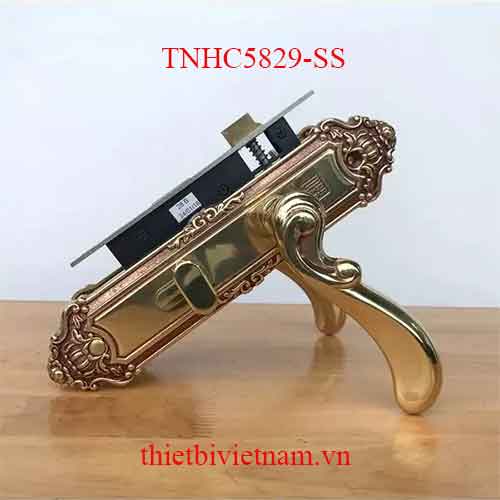 Bộ khóa tay nắm đồng thau HC 5829 dài 234 model TNHC5829-SS