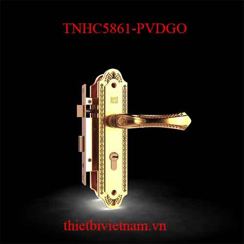 Bộ khóa tay nắm đồng thau HC 5861 PVD Gold dài 230 model TNHC5861-PVDGO
