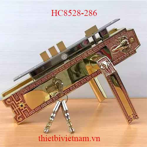 Bộ khóa tay nắm đồng thau HC 8528 dài 286 model HC8528-286