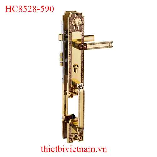 Bộ khóa tay nắm đồng thau HC 8528 Đại sảnh dài 590 model HC8528-590