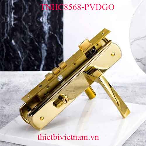 Bộ khóa tay nắm đồng thau HC 8568 PVD Gold dài 260 model TNHC8568-PVDGO