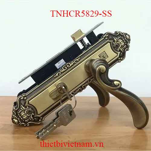 Bộ khóa tay nắm đồng thau HCR 5829 dài 234 model TNHCR5829-SS