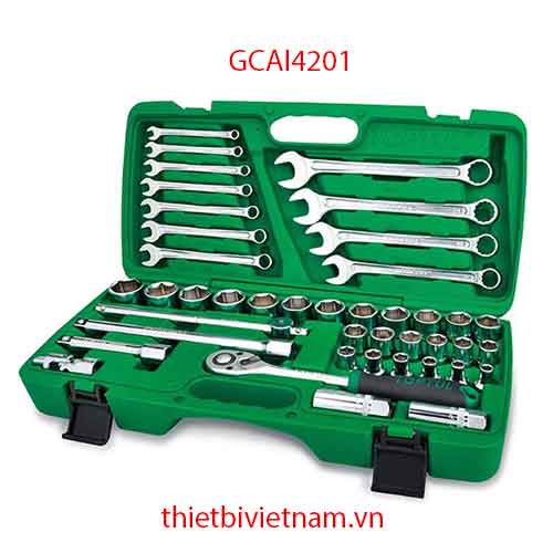 BỘ KHÓA, TUÝP ĐẦU 1/2 INCH 42 CHI TIẾT GCAI4201