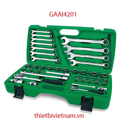 BỘ KHÓA, TUÝP ĐẦU 1/4 INCH & 1/2 INCH 42 CHI TIẾT GAAI4201