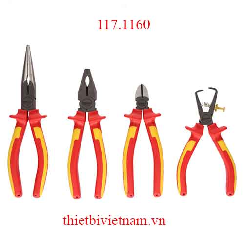 Bộ kìm kẹp cắt tuốt dây sửa ô tô điện hybrid model 117.1160 KS Tools