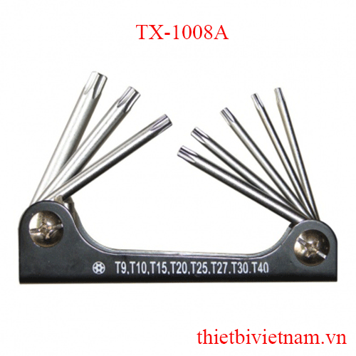 Bộ lục giác 8 cây bông mai Lớn [T9, 10, 15, 20, 25, 27, 30, 40] đầu bông mai có lỗ TOP TX-1008A