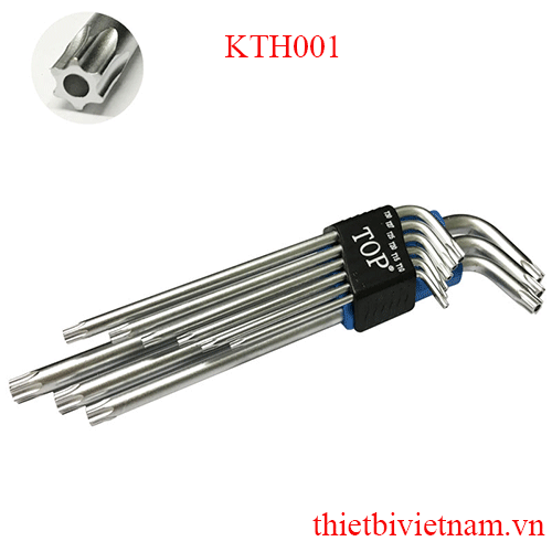 Bộ lục giác 9 cây bông mai dài  [T10 , 15 , 20 , 25 , 27, 30, 40, 45 , 50]  Thân lục giác xi mờ, đầu bông mai có lỗ TOP KTH001