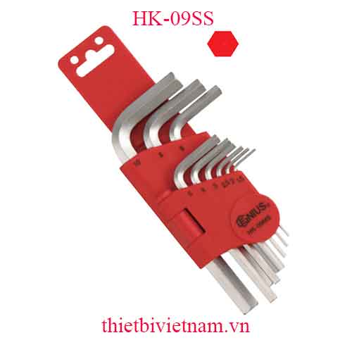 BỘ LỤC GIÁC 9 CHIẾC HỆ INCH VẬT LIỆU S2 HÃNG GENIUS HK-09SS