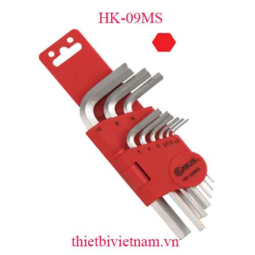BỘ LỤC GIÁC 9 CHIẾC HỆ MÉT - VẬT LIỆU S2 HÃNG GENIUS HK-09MS