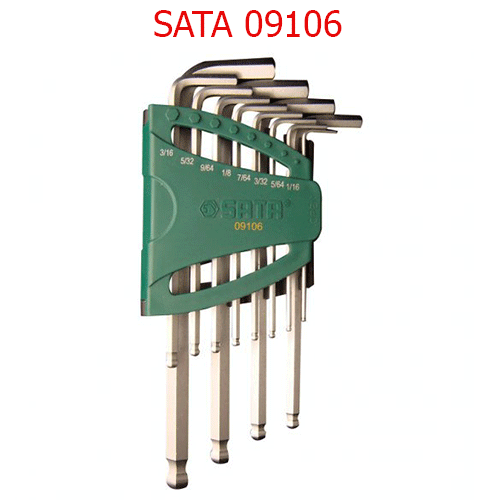Bộ lục giác bi loại 12 chi tiết (hệ inch) SATA 09106