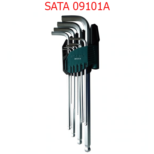 Bộ lục giác bi loại dài 9 chi tiết (hệ mét) SATA 09101A