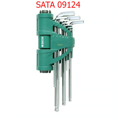 Bộ lục giác bi loại dài 9 chi tiết (hệ mét) SATA 09124