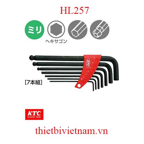 Bộ lục giác chìm hãng KTC HL257