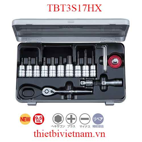 Bộ lục giác chìm hãng KTC TBT3S17HX
