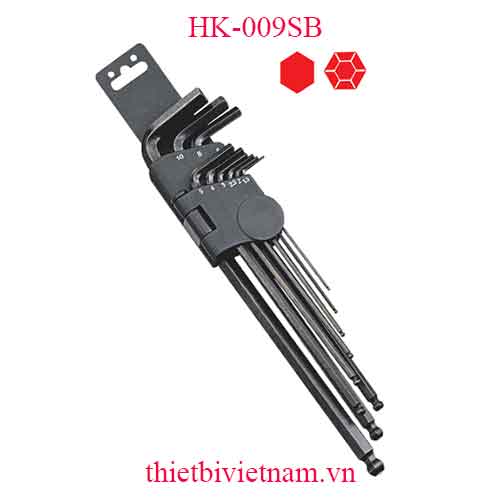 BỘ LỤC GIÁC ĐẦU BI 9 CHIẾC LOẠI DÀI HỆ INCH HÃNG GENIUS HK-009SB