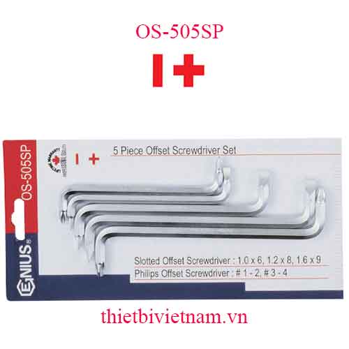 BỘ LỤC GIÁC ĐẦU VÍT 2 CẠNH 4 CẠNH 5 CHIẾC HÃNG GENIUS OS-505SP