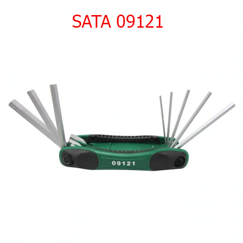 Bộ lục giác gập 8 chi tiết (hệ mét) SATA 09121
