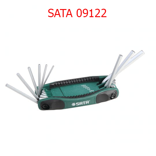Bộ lục giác gập 9 chi tiết (hệ inch) SATA 09122