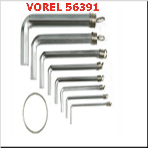 Bộ lục giác hệ mét 10 chi tiết VOREL 56391