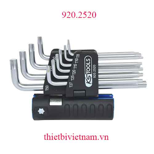 Bộ lục giác hoa thị 3in1 T8-T50 10 cây dài model 920.2520 KS Tools