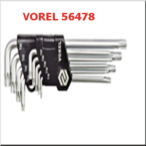 Bộ lục giác hoa thị T10-T50 VOREL 56478