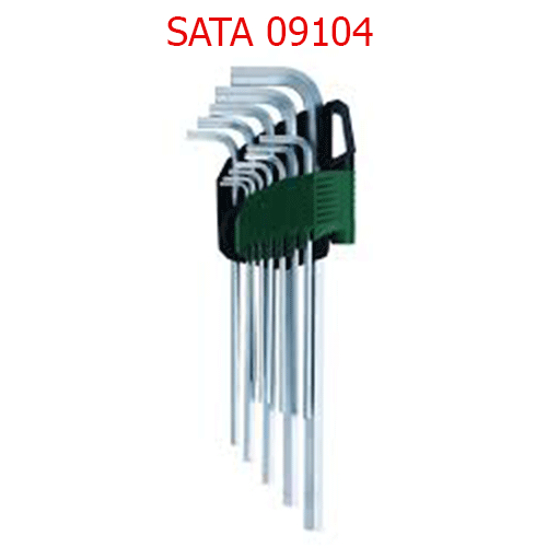 Bộ lục giác loại dài 12 chi tiết (hệ inch) SATA 09104