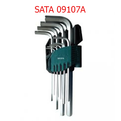 Bộ lục giác loại ngắn 9 chi tiết (hệ mét) SATA 09107A