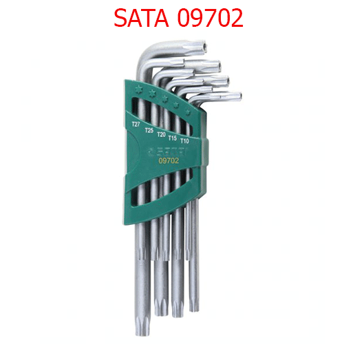 Bộ lục giác sao loại dài 9 chi tiết SATA 09702