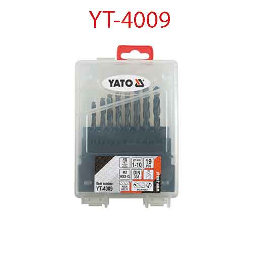 Bộ mũi khoan kim loại HSS 19 chi tiết YATO YT-4009