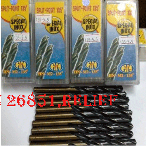 Bộ mũi khoan sắt đầu lục giác Ø6.0mm loại ngắn 26851