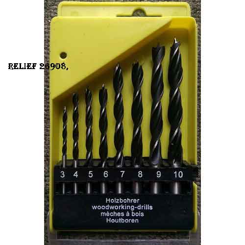 Bộ mũi khoét gỗ nhật bản 8 lưỡi, 1 mũi khoan tâm 26908