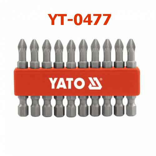 Bộ mũi vít Yato 10 chi tiết  PH1x50 S2 YT-0477